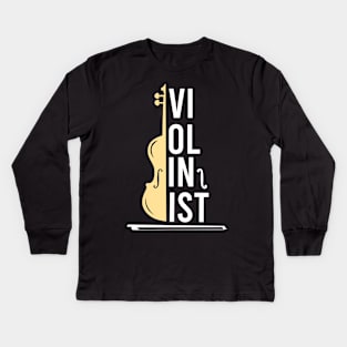 Violinist Kids Long Sleeve T-Shirt